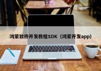 鸿蒙软件开发教程SDK（鸿蒙开发app）